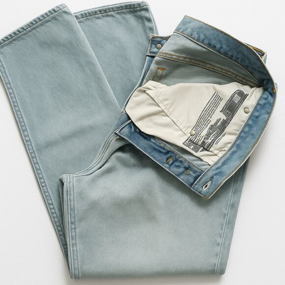 Two pairs of jeans Levi's Light Blue ,Dickies White Pants, and one Red Leggings - Picture 2 of 5